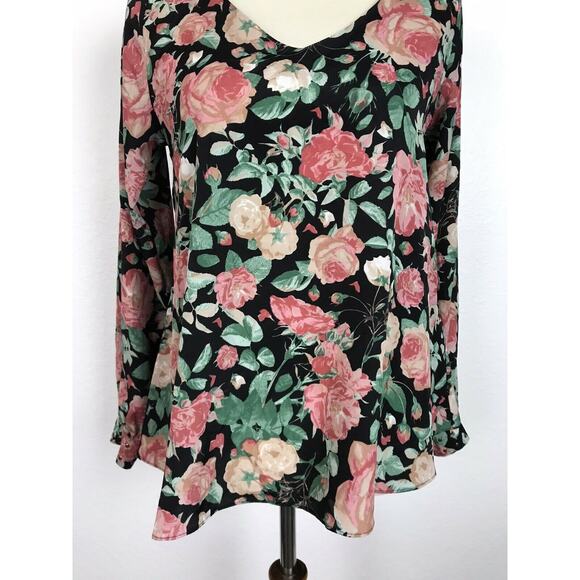 Lovers + Friends Top Blouse Pullover Floral Studded - Picture 4 of 10